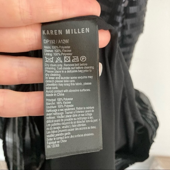 KAREN MILLEN Sequin Paillette Midi Sheath Dress - Picture 11 of 11